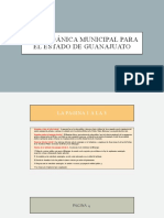 Ley Orgánica MUNICIPAL PARA EL ESTADO DE GUANAJUATO