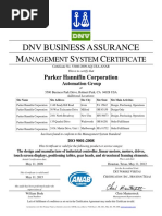 DNV Business Assurance M S C: Anagement Ystem Ertificate