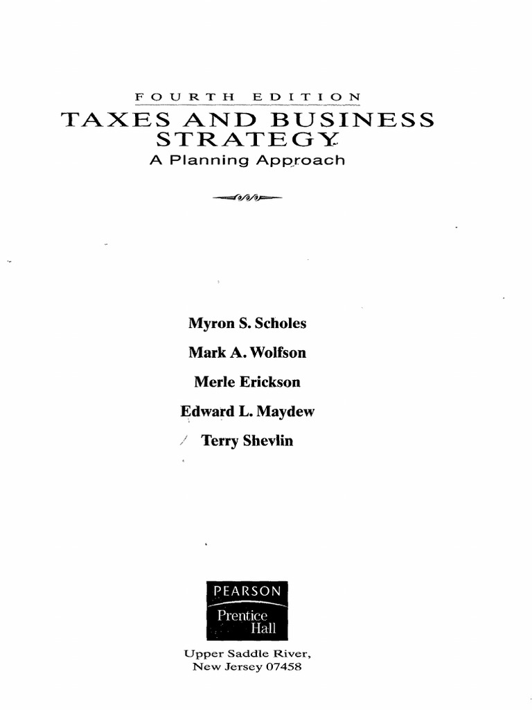 Taxes and Business Strategy Overview | PDF | Taxes | Mergers And