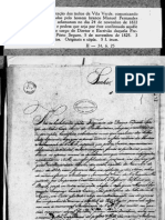 Representação dos índios de Vila Verde aclamaram no dia 24 de novembro de 1822