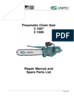 Pneumatic Chain Saw Repair Manual and Spare Parts List
