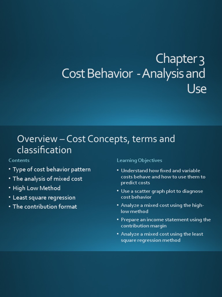 Cost Behavior Analysis Methods | PDF | Regression Analysis | Scatter Plot