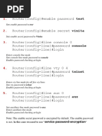 PT Commands ROUTER