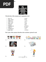 Vocabulary Worksheet