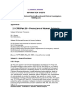 21 CFR Part 50 - Protection of Human Subjects