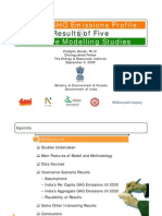 India's GHG Emissions Profile: Climate Modelling Studies G: R LT F Fi Results of Five