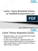 Game Theory Repeated Games at HelpWithAssignment.com