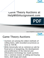 Game Theory Auctions Contd at HelpWithAssignment.com