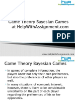Game Theory Bayesian Games at HelpWithAssignment.com
