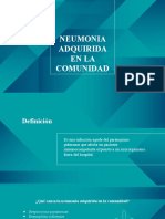 Neumonía adquirida comunidad causas síntomas diagnóstico