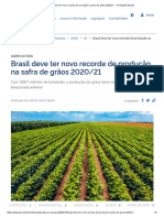 Produção recorde grãos Brasil