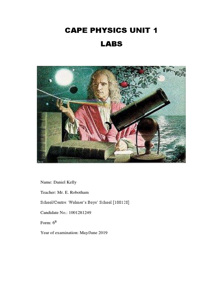 Cape physics unit 1 labs compress pdf