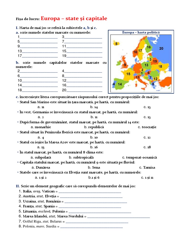 fisa-de-lucru-europa-state-si-capitale-pdf