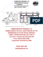 Características Camión de Bomberos Según NFPA 1901