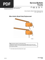 Service Bulletin Trucks: Micro Switch, Brake Pedal, Replacement