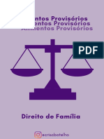 ALIMENTOS PROVISÓRIOS - DIREITO DE FAMILIA
