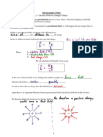 2 - Electric Field On A Single Charge: Electrostatics Notes