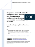Rubio-Gonzalez, Juan y Gomez Francisc (..) (2017). Cognicion contextualizada Una propuesta didactica y psicopedagogica socioconstructivis (..)