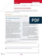 Ficha 3 Escritura de una carta de opinión