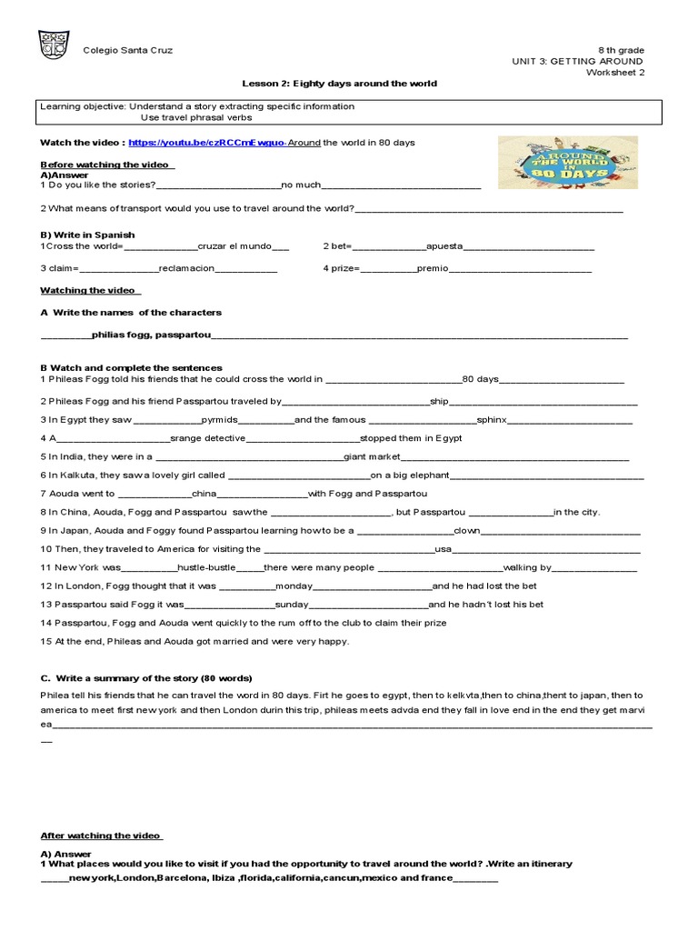 UNIT 3 - Worksheet 2 | PDF
