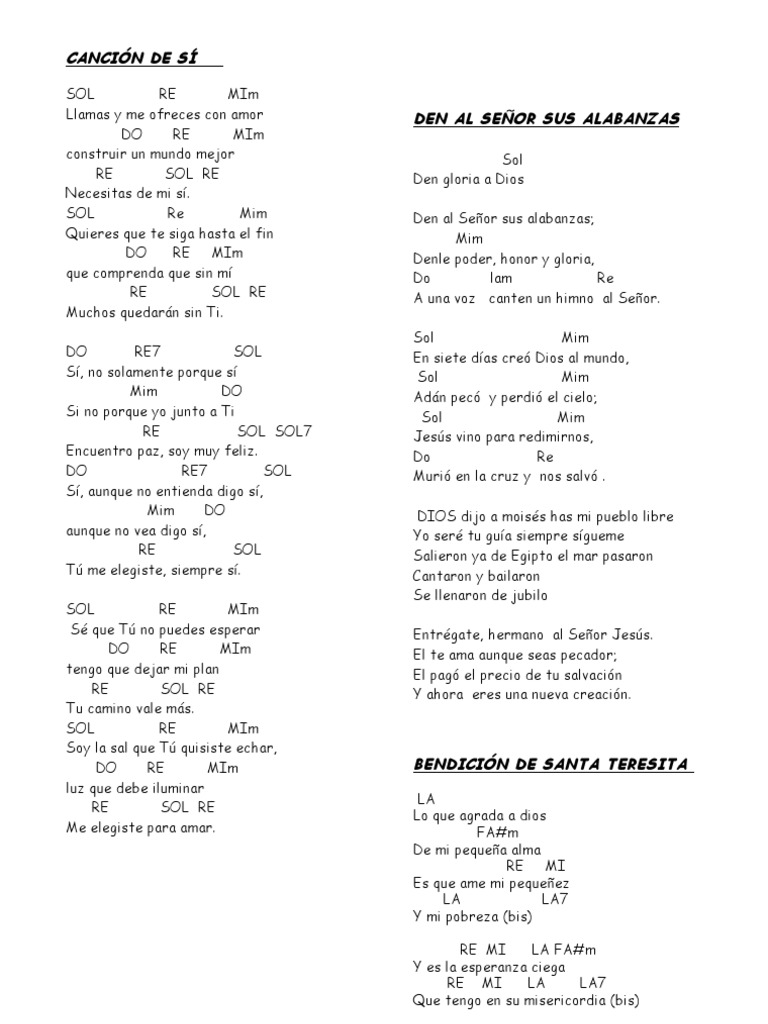 Cancionero Con Acordes | PDF, image size:768x1024