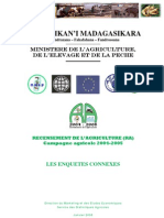 Recensement de L'agriculture (RA) Pour La Campagne Agricole 2004-2005 - Les Enquêtes Connexes (MAEP - 2007)