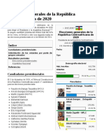 Elecciones Generales de La República Centroafricana de 2020