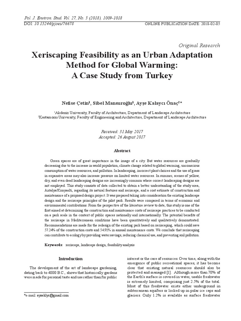 Xeriscaping Feasibility PDF Nature Physical Geography