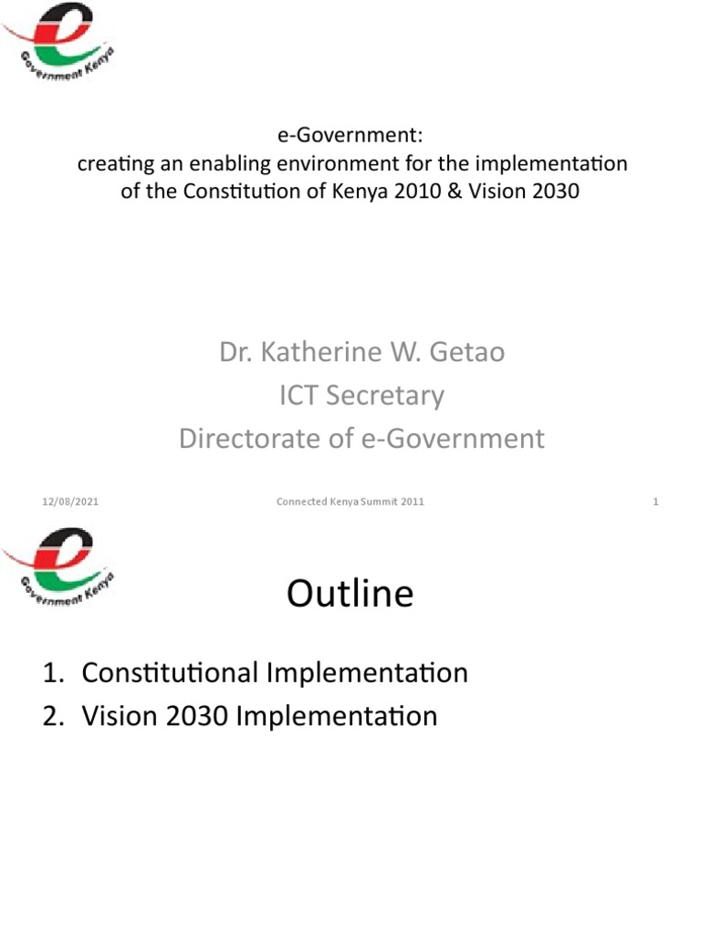 e-Government in Kenya: Enabling Vision 2030 | PDF | E Government | Business