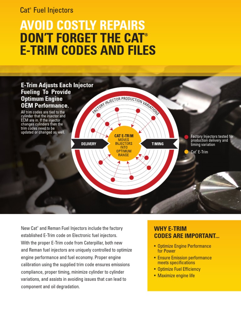 Don'T Forget The Cat E-Trim Codes and Files: Avoid Costly Repairs | PDF ...