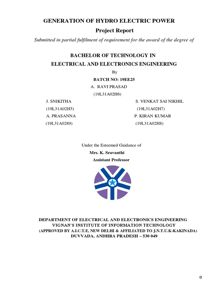 Hydroelectric Power Generation Project | PDF | Hydroelectricity | Power ...