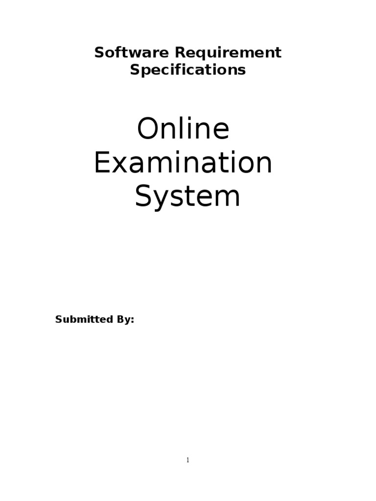 Online Examination System SRS 2021 | PDF | Microsoft Windows ...