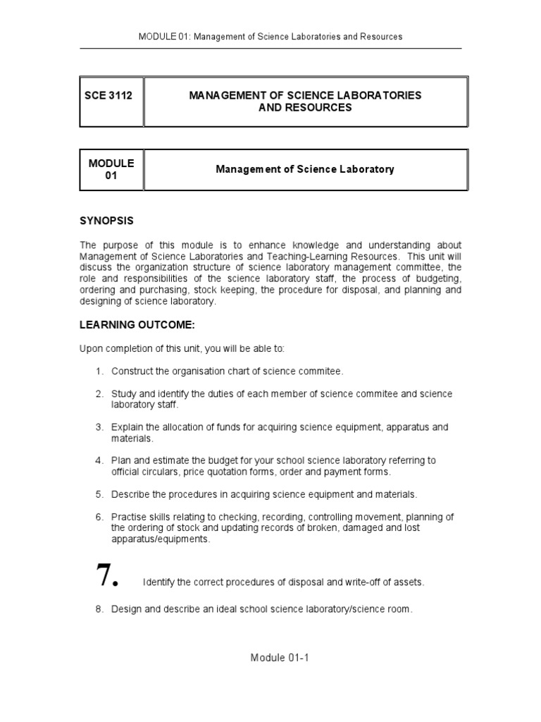 Science Laboratory Management Guide | PDF | Science Education | Multimedia