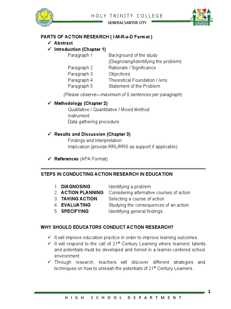 Action Research Components in Education | PDF