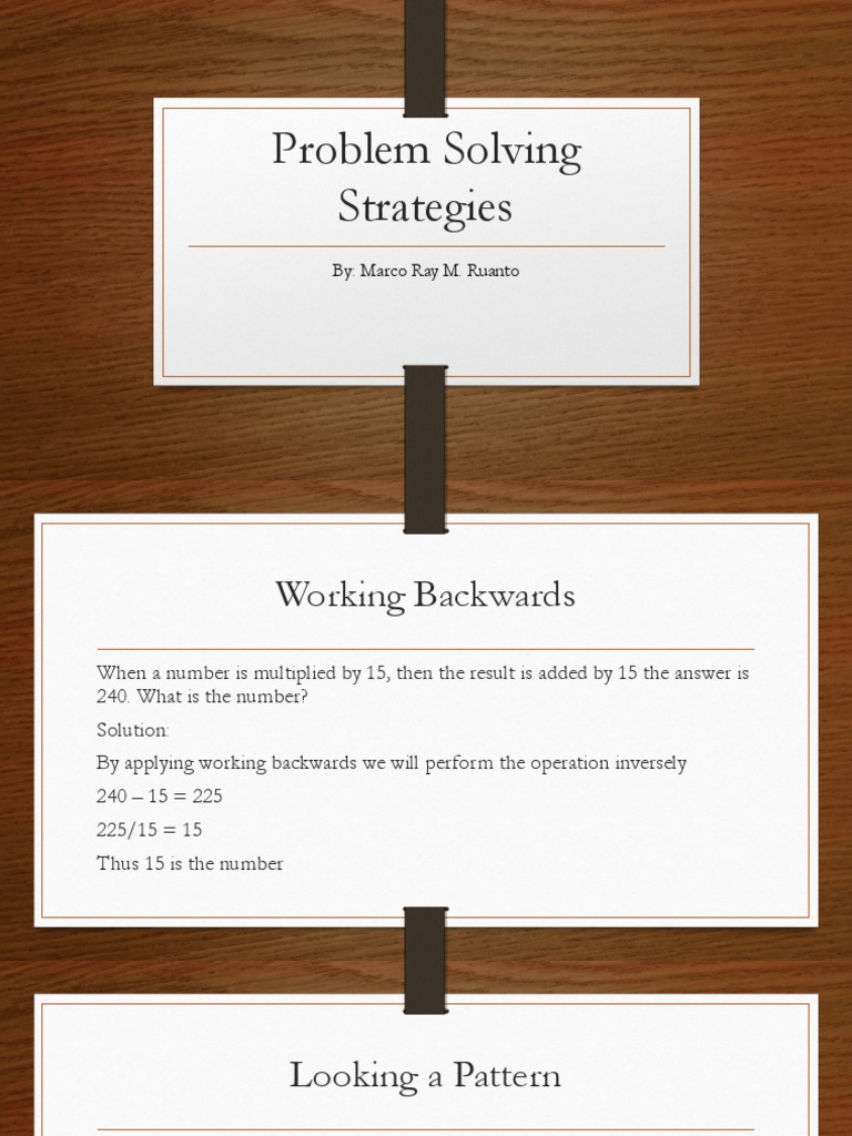 Problem Solving Strategies by Marco Ray | PDF | Numbers | Mathematical ...