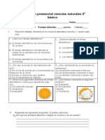 Prueba Presencial Ciencias Octubre