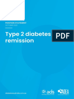 Type 2 Diabetes Remission: Position Statement