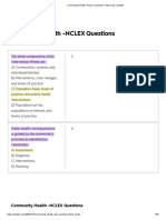 Community Health NCLEX Questions - 90 Terms
