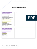 NCLEX Community Health Flashcards