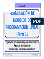 Formulación de Modelos de Programación Lineal. Parte 1