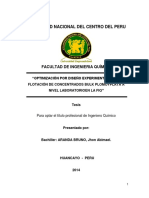 OPTIMIZACIÓN POR DISEÑO EXPERIMENTAL DE LA  FLOTACIÓN DE CONCENTRADOS BULK PLOMOYPLATA A  NIVEL LABORATORIOEN LA FIQ