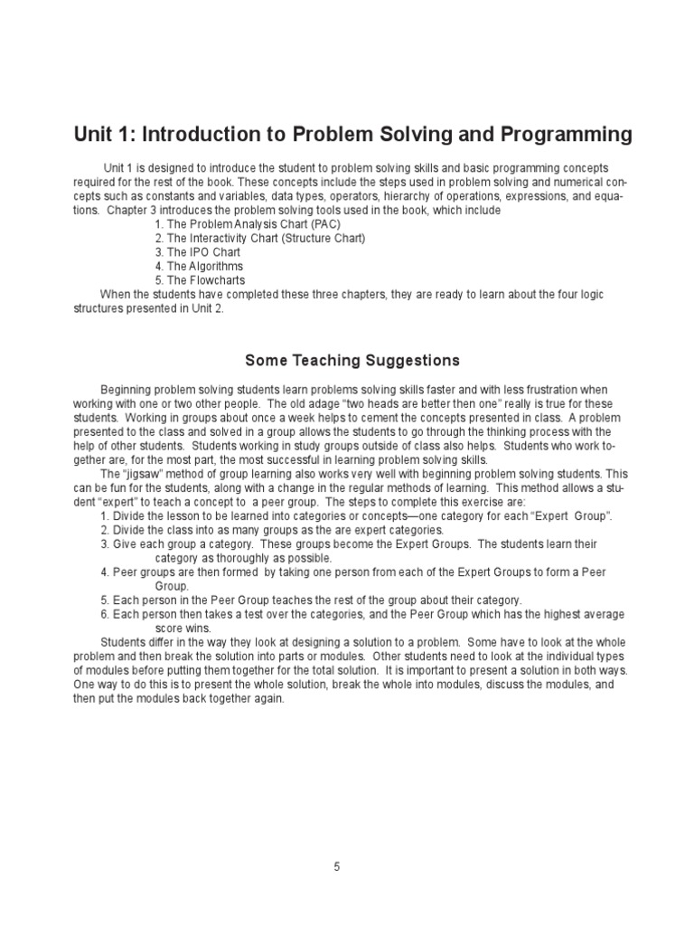 Intro to Problem Solving Concepts | PDF | Expert | Simulation
