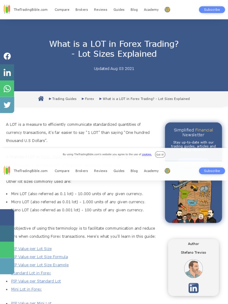 What Is A LOT in Forex Trading - Lot Sizes Explained | PDF | Foreign  Exchange Market | International Finance