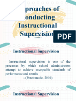 Approaches in Conducting Instructional Supervision