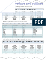 Work Prefix and Suffix ACTIVITY 2 