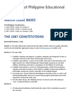 Philippine Educational System Legal Bases