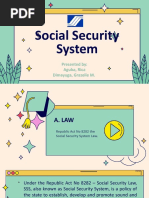 Social Security System: Presented By: Aguba, Rica Dimayuga, Grazelle M