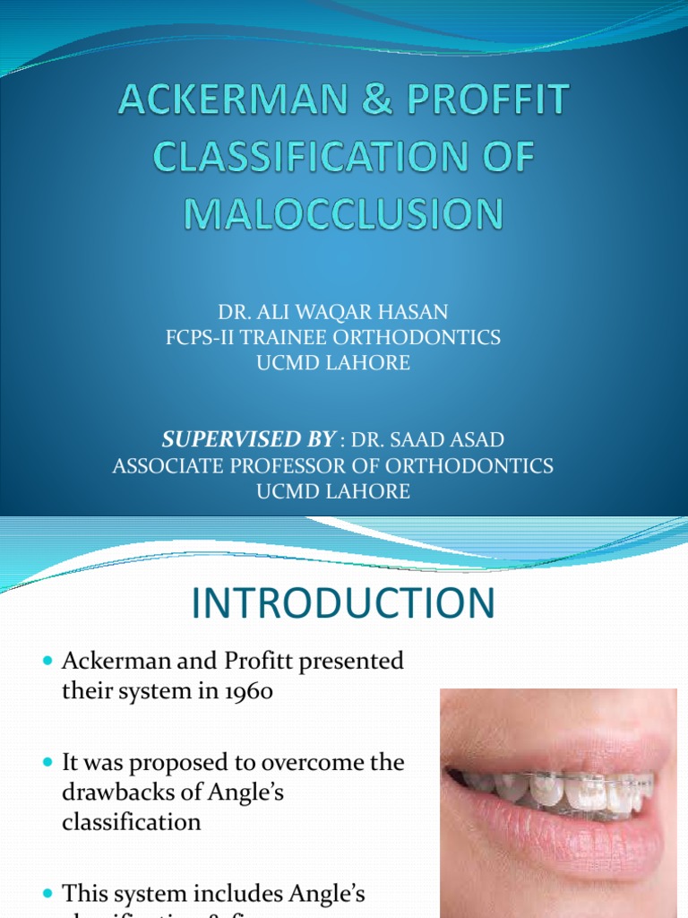 Ackerman-Proffit Classification Overview | PDF | Human Anatomy | Dentistry