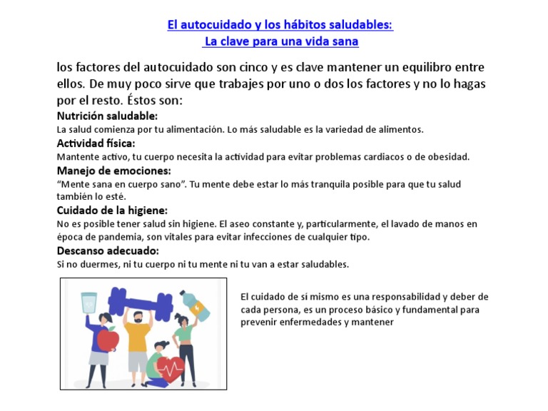 Claves del autocuidado para una vida sana | PDF