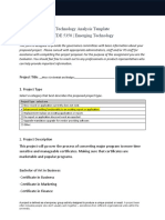 Technology Analysis Template